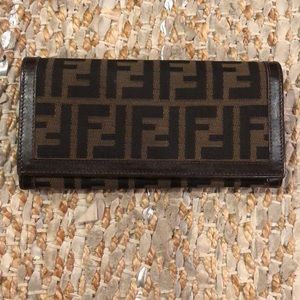 Fending Brown Zucca Wallet